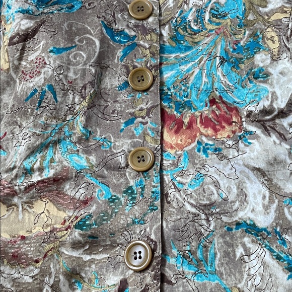 Vintage Chico's Elegant Floral Brocade Jacket.  Size 0. - Picture 4 of 5